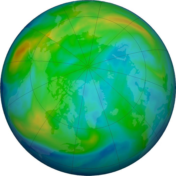 Arctic ozone map for 12 November 2018